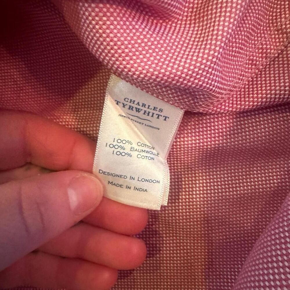 Charles-tyrwhitt Men's Pink Shirt - Picture 7 of 7